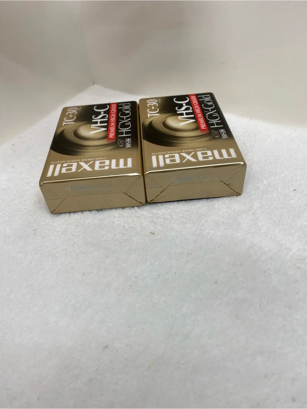 Maxwell TC-30 VHS-C Premium High Grade HGX-Gold Camcorder Video Cassette 2 Tapes